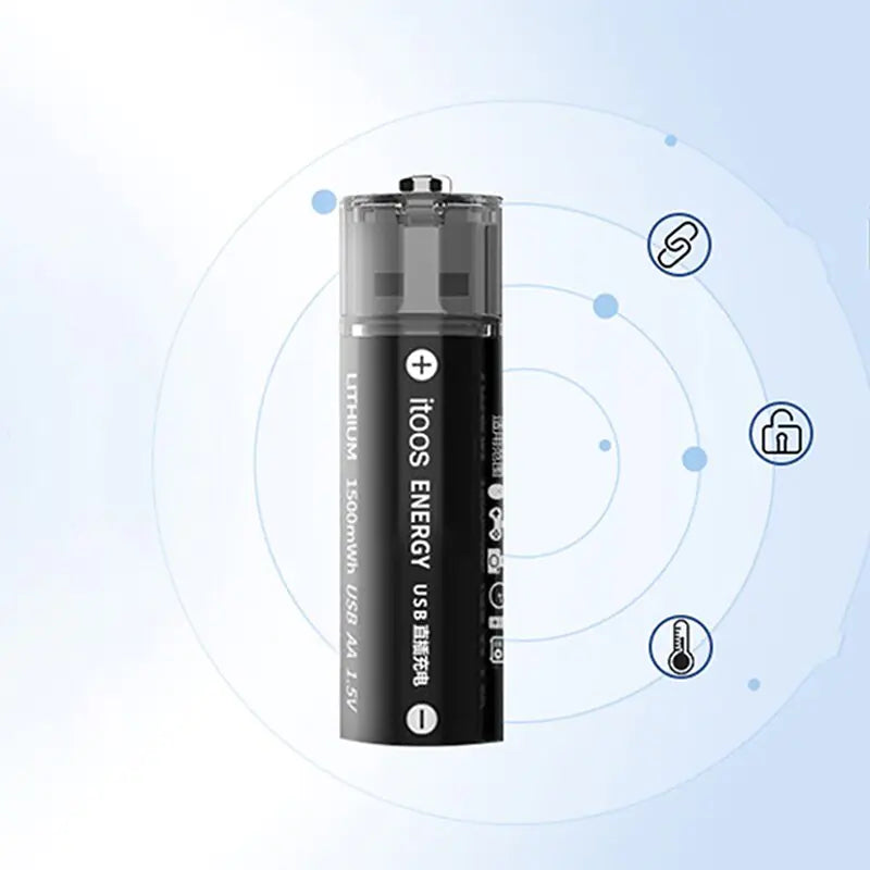 Large Capacity USB Rechargeable AA Batteries